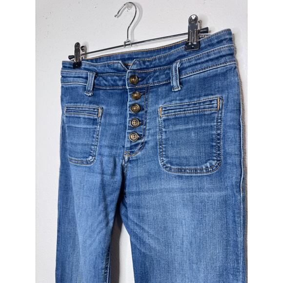 Pilcro Ultra High-Rise Button-Fly Slim Straight Jeans size 2/26 - Picture 6 of 7